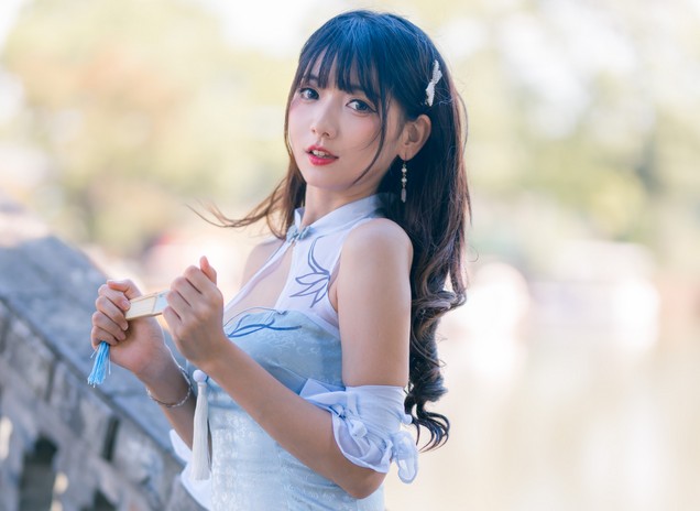 Kyokyo – 蓝色旗袍 [24P-103MB]