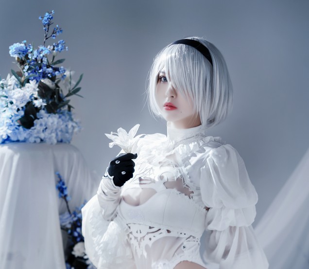 半半子 - Automataヨルハ二号B型 白いドレス [51P-91MB]