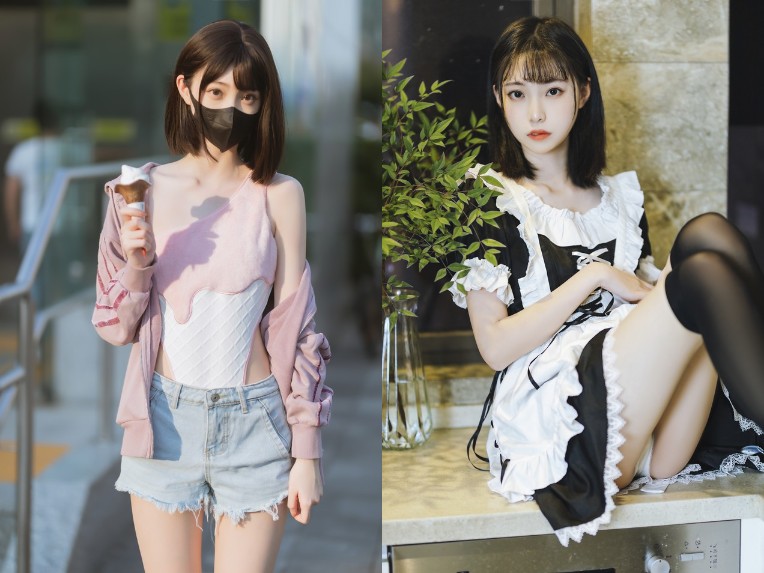 许岚LAN - 冰淇淋+短裙女仆 2 套