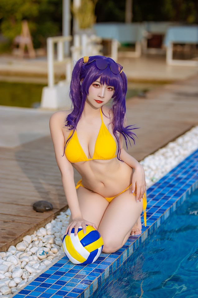 二佐Nisa - 碧蓝波拉泳装 [20P-163MB]