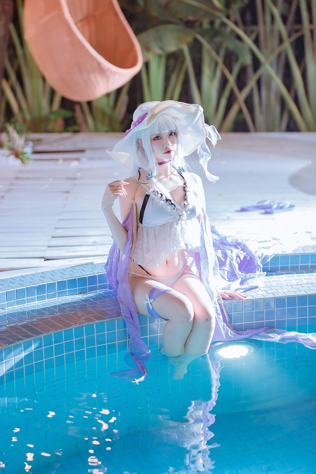 二佐Nisa - 碧蓝光辉泳装 [39P-289MB]