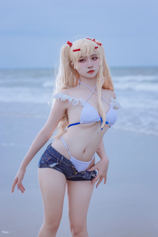 二佐Nisa - 碧蓝苏塞克斯泳装 [20P-99MB]