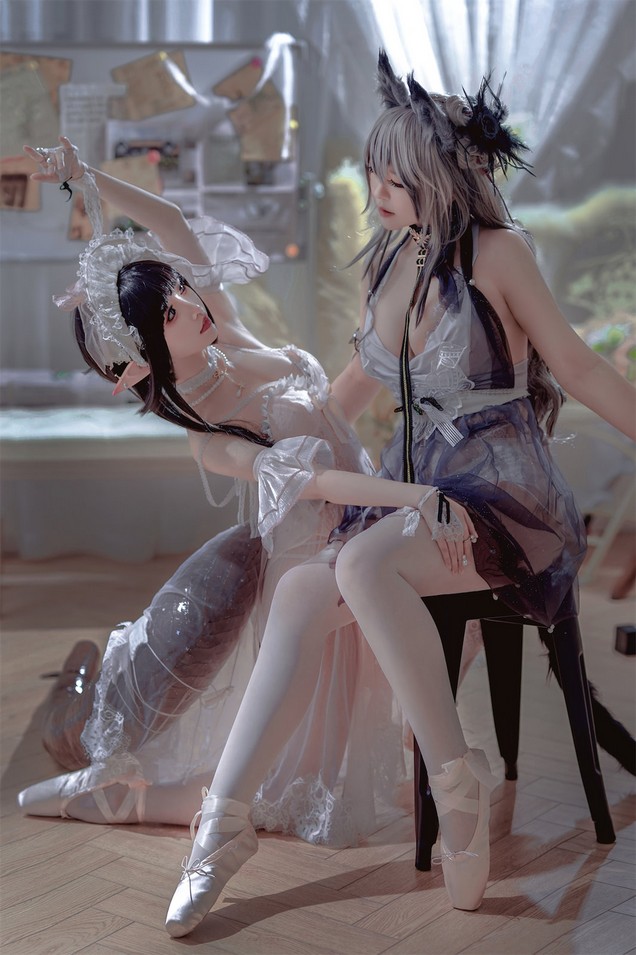 半半子&amp;面饼仙儿 - Arknights 黑x森蚺バレエ[56P-483MB]