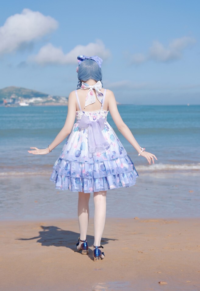 彩芸_Nebula - 渐变贝壳白紫 [15P-72MB]