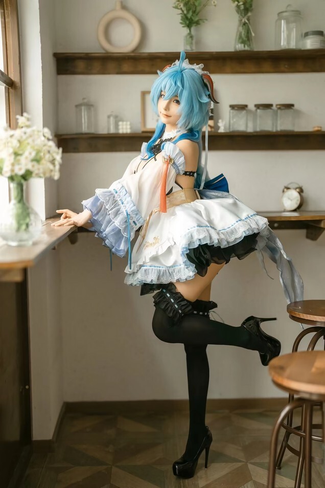 蠢沫沫 - 甘雨女仆 [14P-158MB]