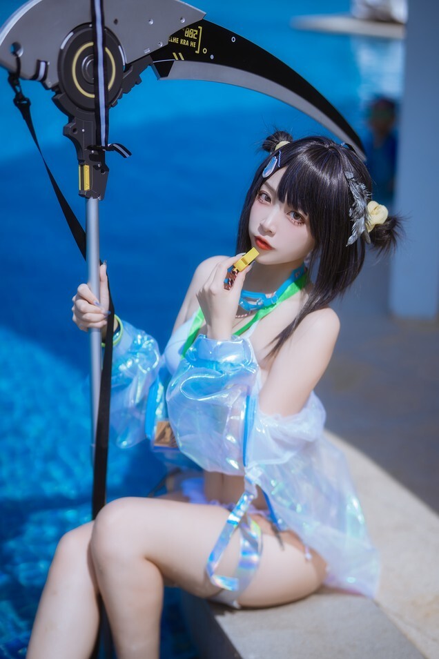 二佐Nisa - 泰拉夏日纪事 方舟羽毛笔泳装 [25P-349MB]