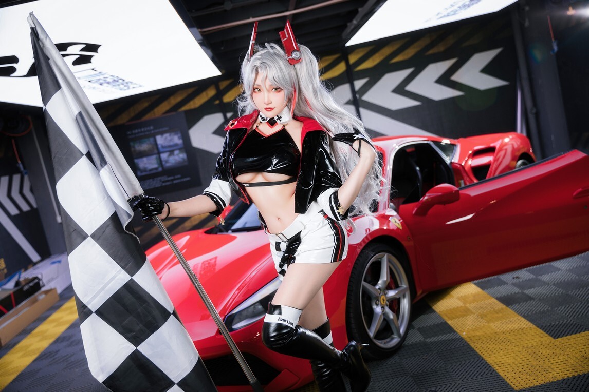 Momoko葵葵&amp;瓜希酱 - 碧蓝航线 欧根&amp;企业 赛车女郎 [58P-277MB]