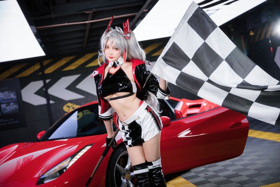 Momoko葵葵&amp;瓜希酱 - 碧蓝航线 欧根&amp;企业 赛车女郎 [58P-277MB]