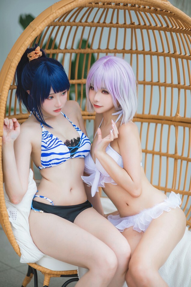 Momoko葵葵&amp;瓜希酱 - SSSS.GRIDMAN 宝多六花&amp;新条茜 泳装 [85P-472MB]