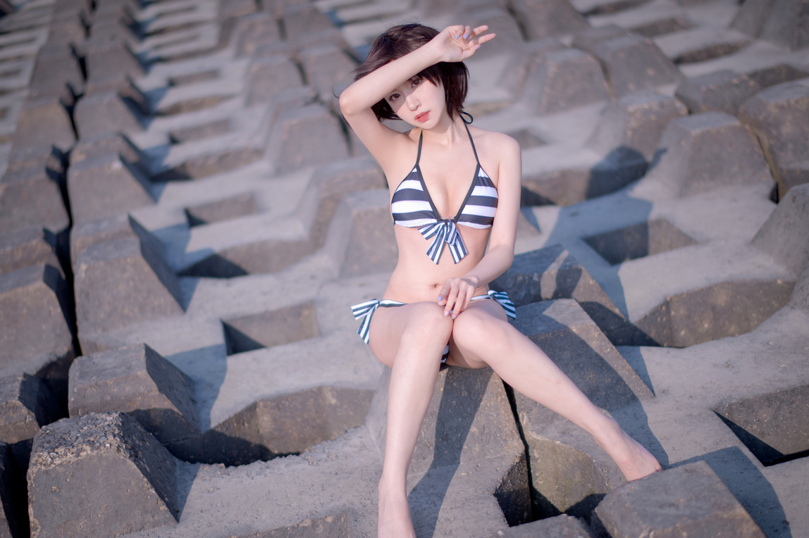 Shika小鹿鹿 – 加藤惠 泳装 [17P-114MB]