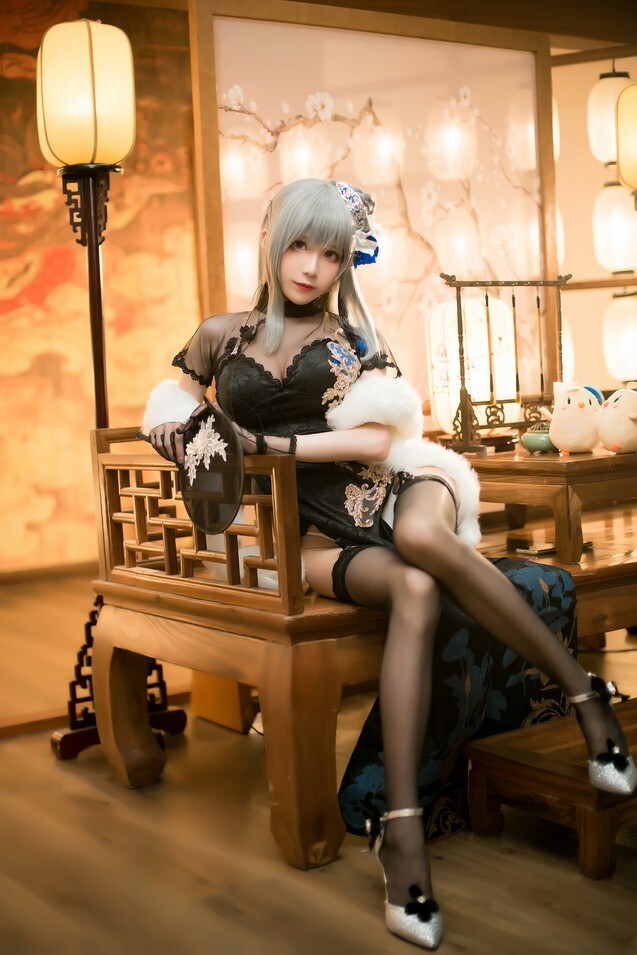 Tomoyo酱 - 碧蓝 路易九世旗袍 [20P-76.9MB]