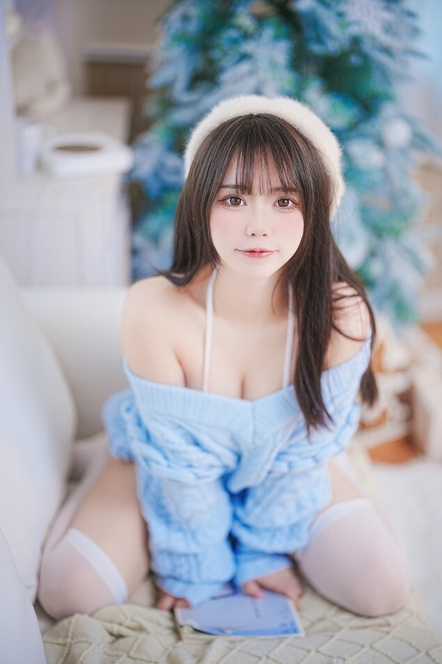 Tina很妖孽呀 – 蓝色秋冬毛衣 [27P-168MB]