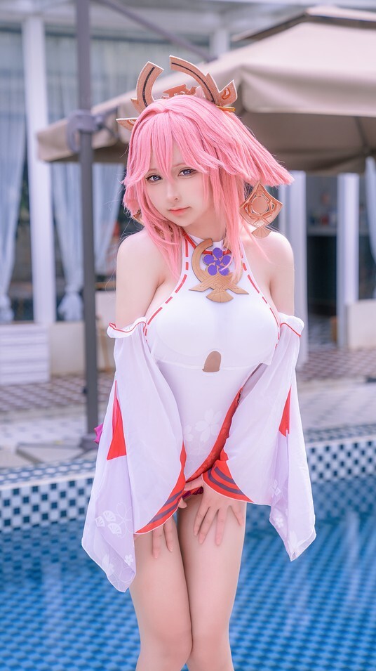 樱梨梨Eriri - 八重神子泳装 [29P-429MB]