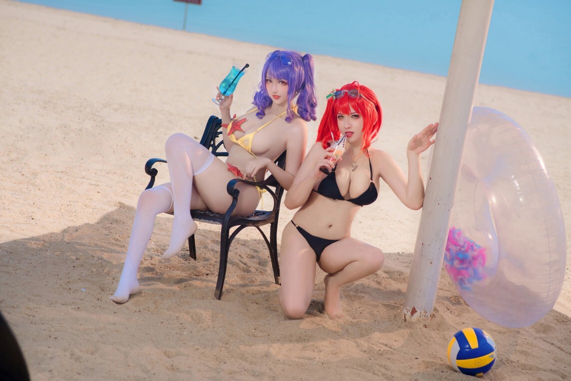 隼隼子&刺青Poi – 沙滩排球 [40P-668MB]