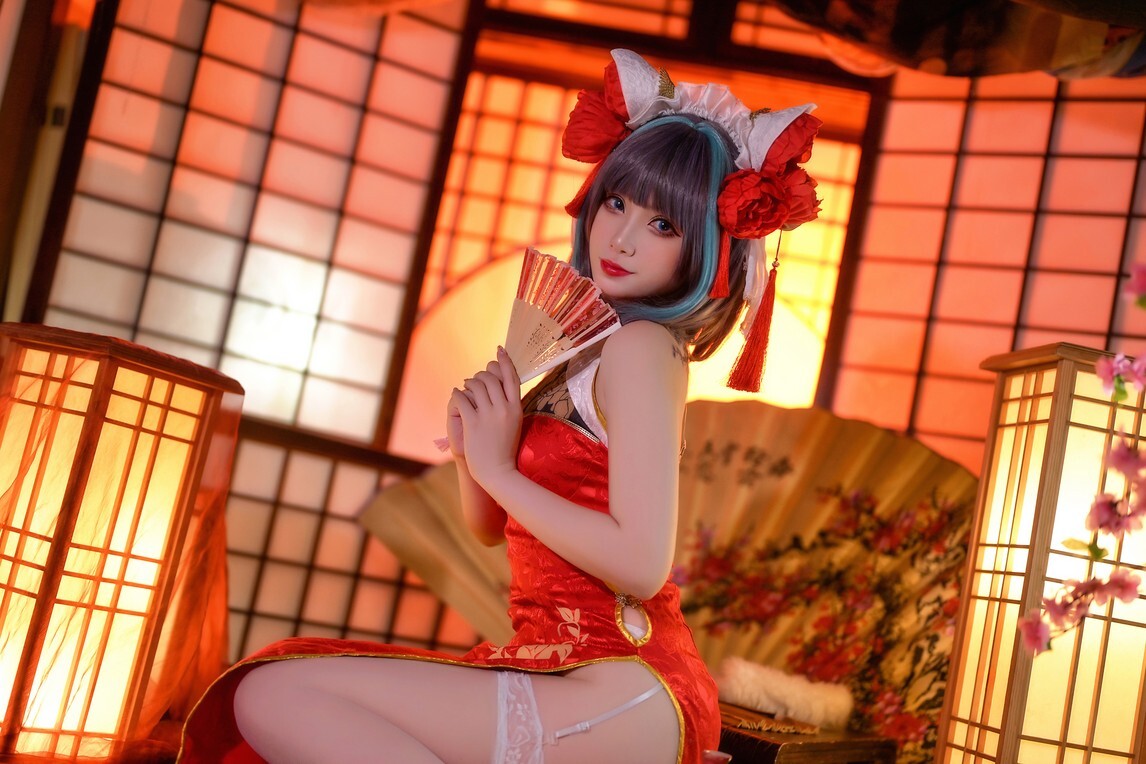 Zyra秋 - 碧蓝航线 柴郡 红旗袍 [20P-176MB]