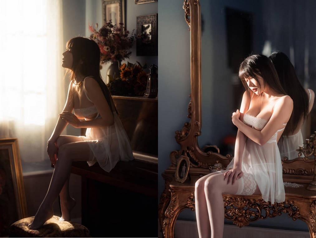 香草喵露露 – 舰长图 白丝纱裙 [10P1V-591MB]